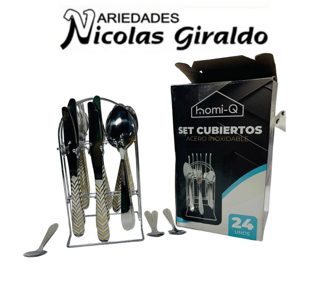 Set de cubiertos fino x24 piezas 