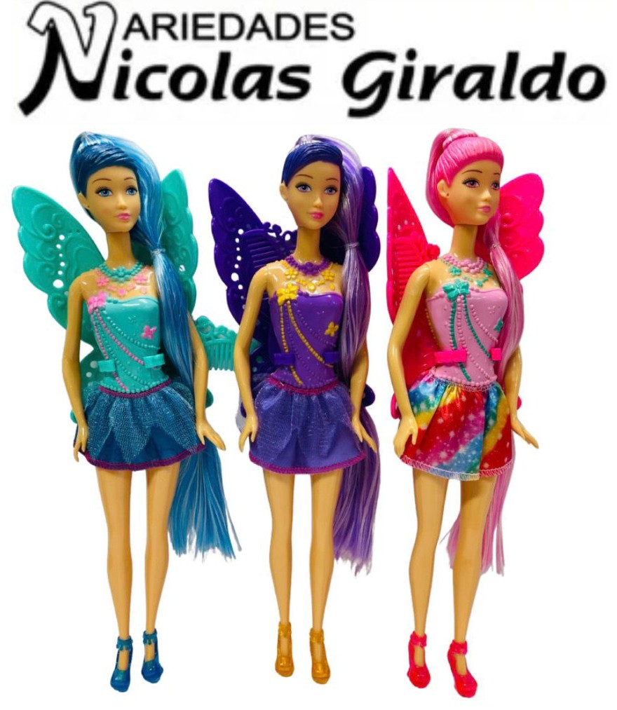 Muñeca hada en bolsa con accesirios 