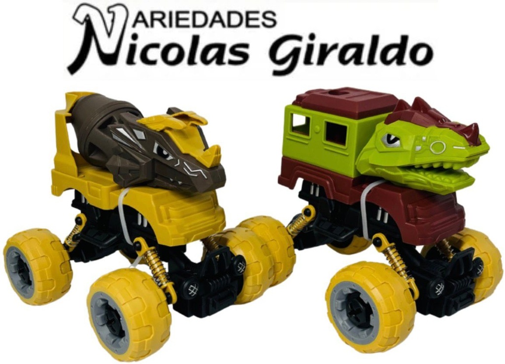 Carro llanton con amortiguacion dinosaurio  