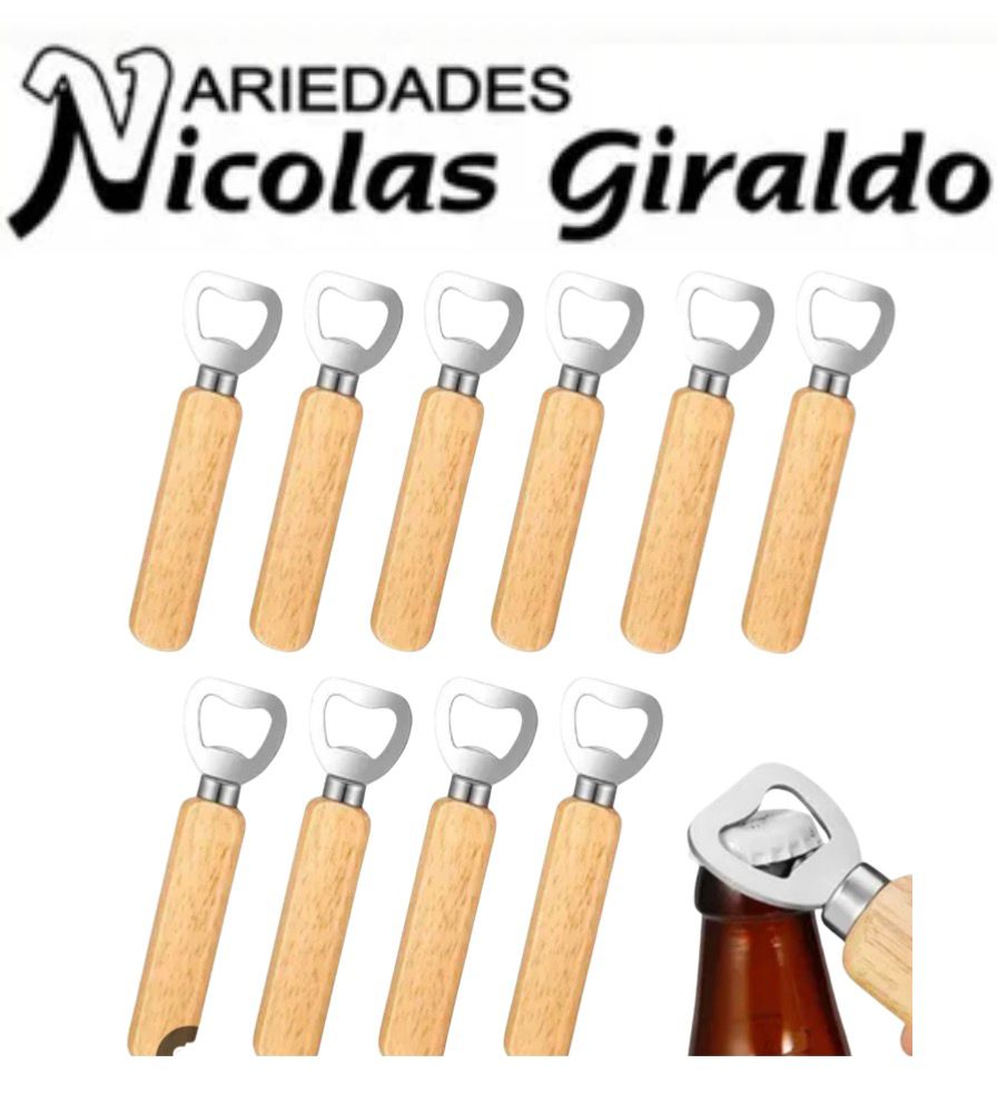 Destapador mango madera pqt x12