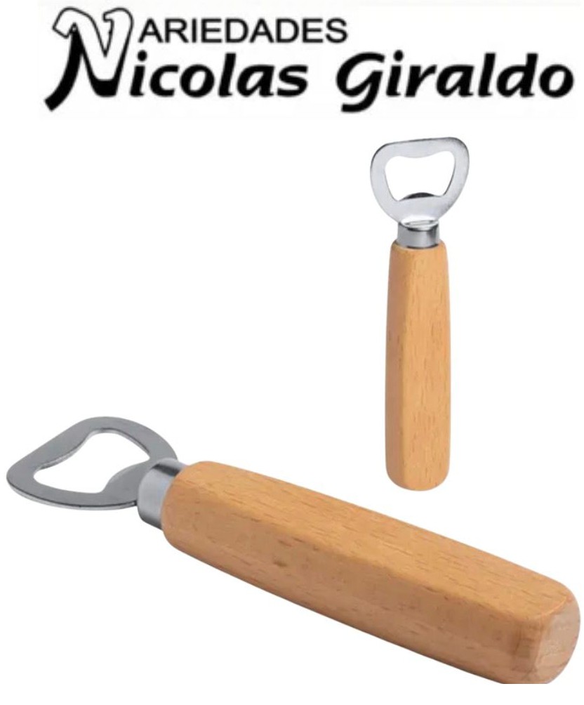 Destapador mango madera pqt x12