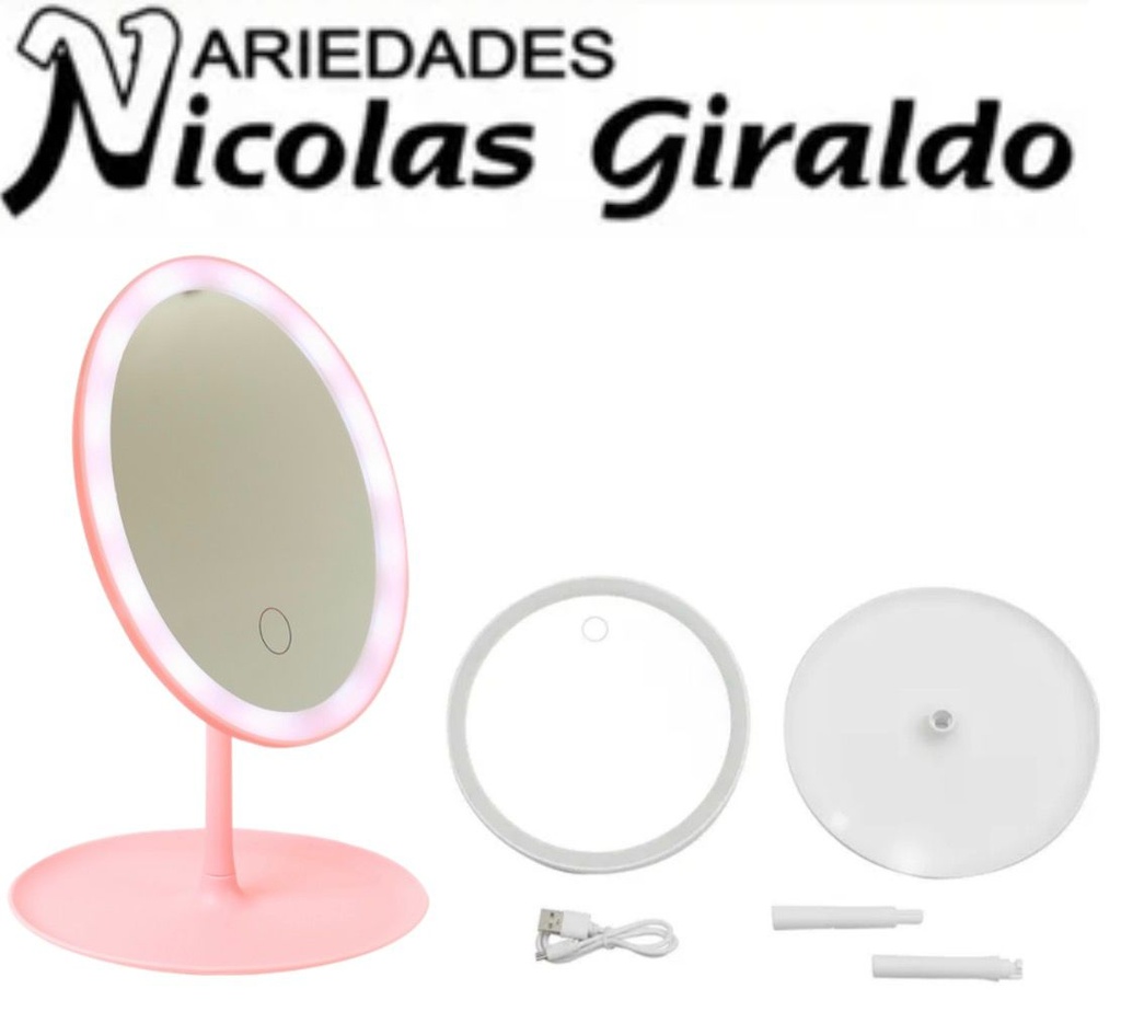 Espejo caja con base  con luz