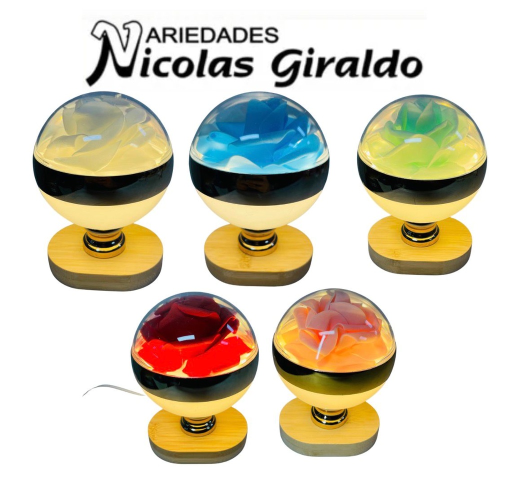 Flor decorativa mini cupula de luz (PE9548)