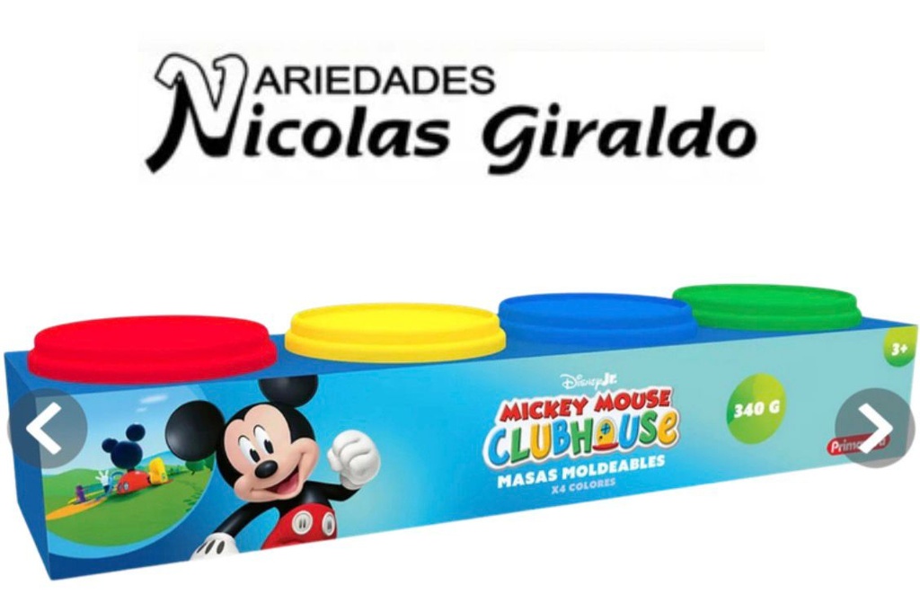 Plastilina moldeable licencia niño tarro x4