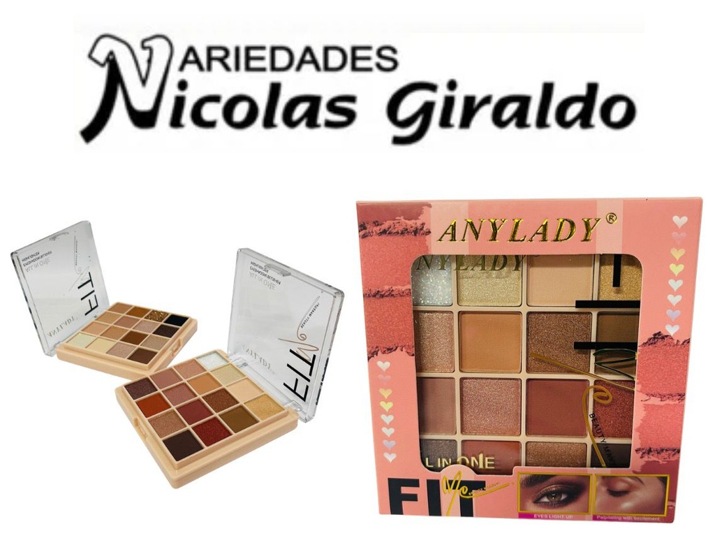 Sombra dama palette doble 16 mas 3 tonos (8339)   