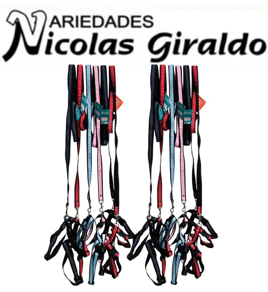 Collar mascota pechera riata estampada pequeño PQT X12