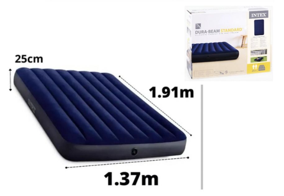 Colchon inflable intex grande 1.37x1.91 25c