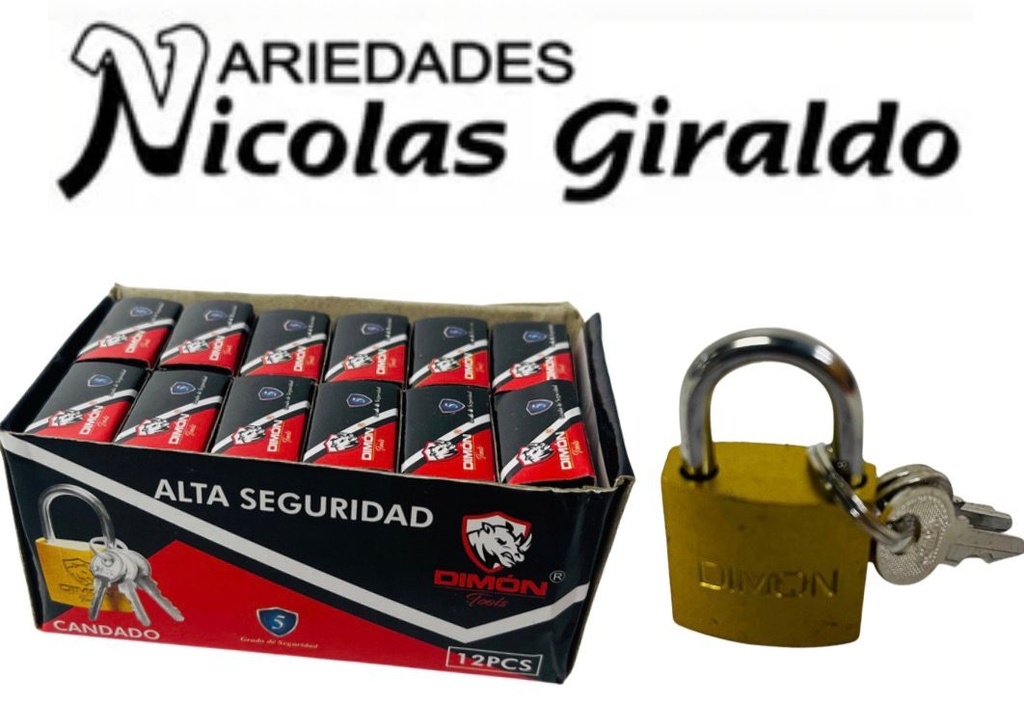 Candado dimon #25 CJ X12