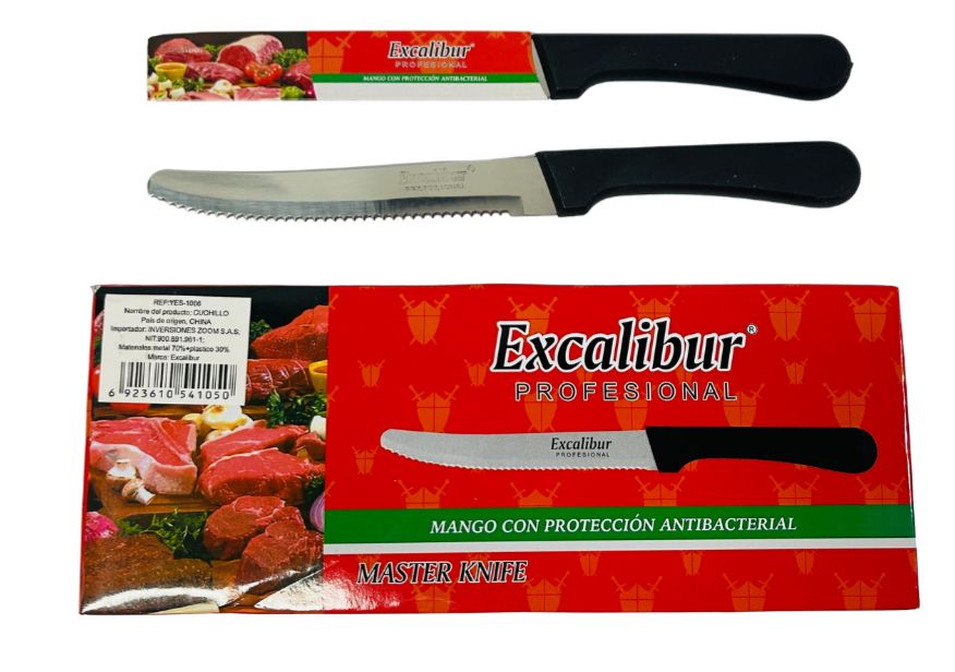 Cuchillo Excalibur cacha plastica sierra CAJA X12  