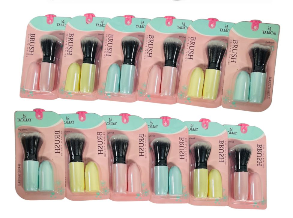 Brocha maquillaje carton retractil PQT X12 