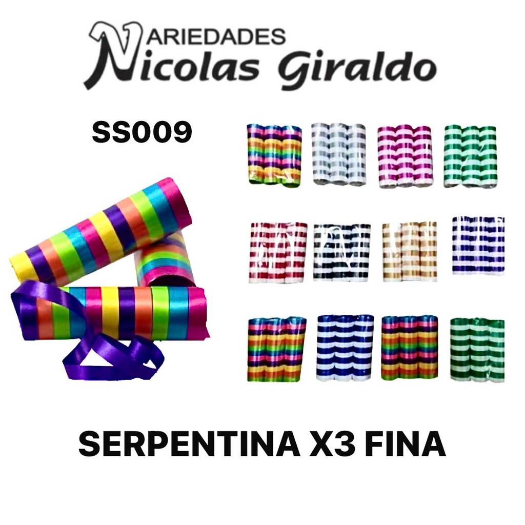 Serpentina x 3 fina  PQT X12