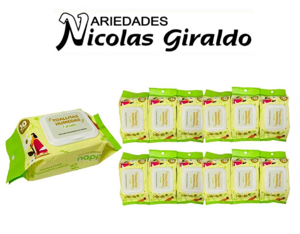 Pañito facial nappes x30 pqt x12
