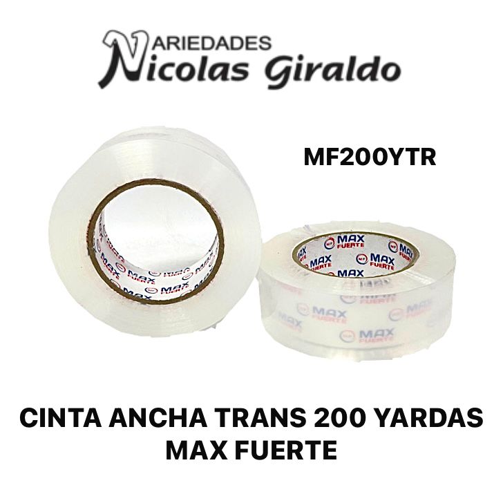 Cinta ancha trans 200 yardas max fuerte