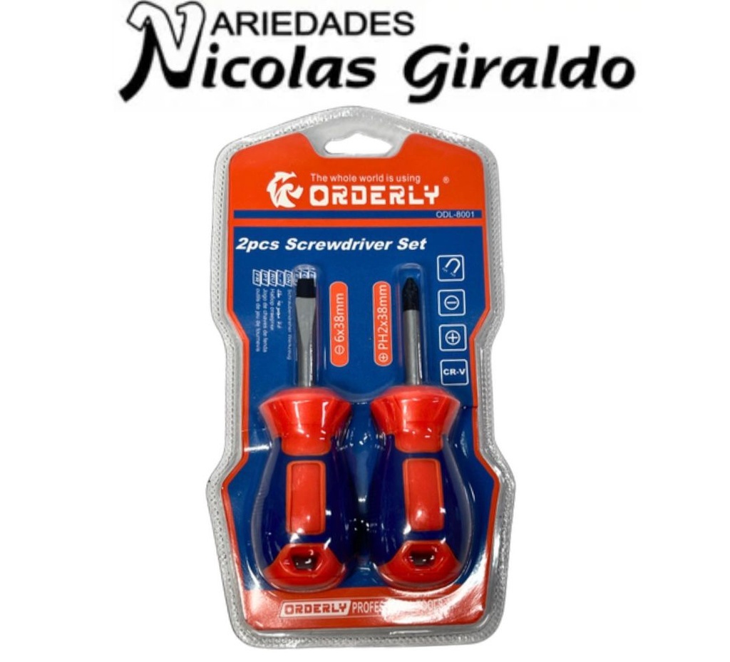 Destornillador mini x2 piezas 