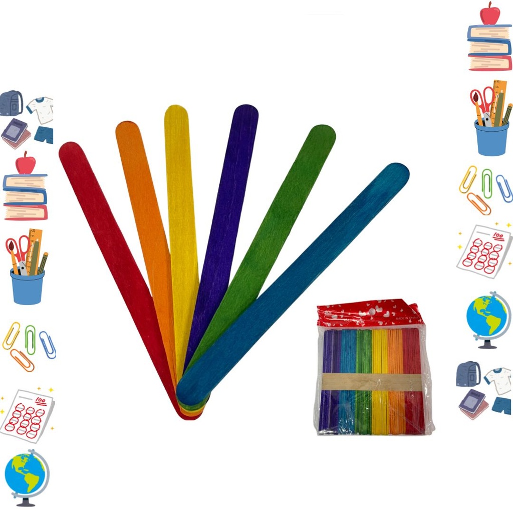 @Palos paleta delgado x50 color pequeño(DK-2603)