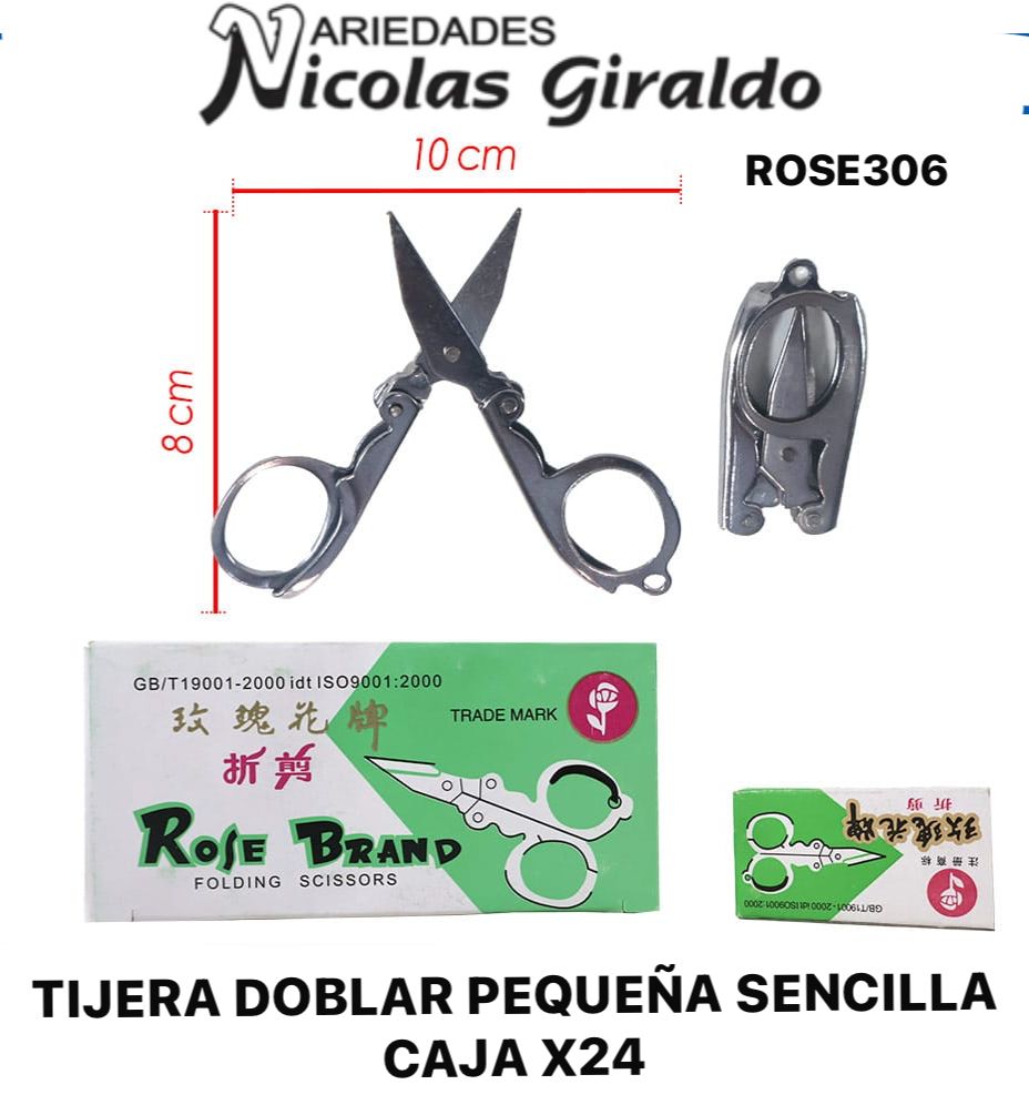 Tijera doblar pequeña sencilla caja x24 