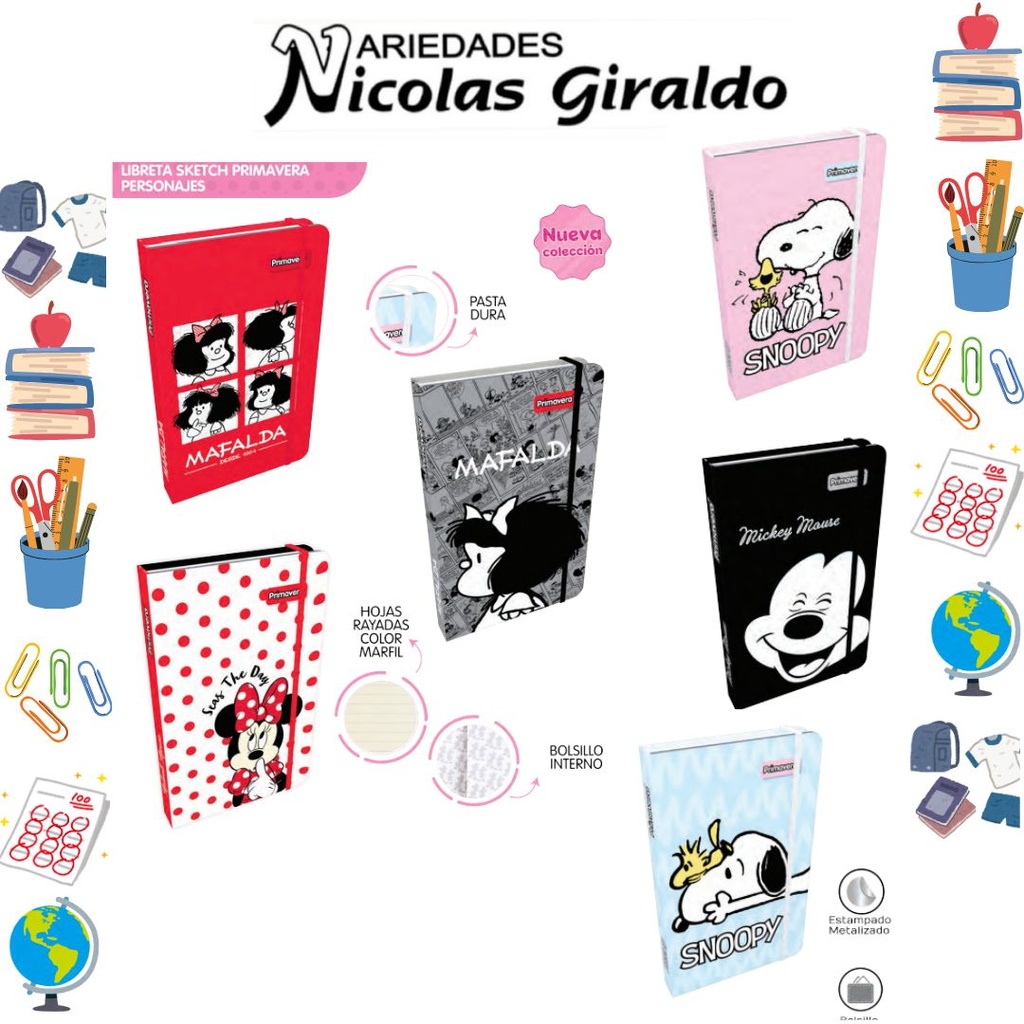 Agenda primavera personajes