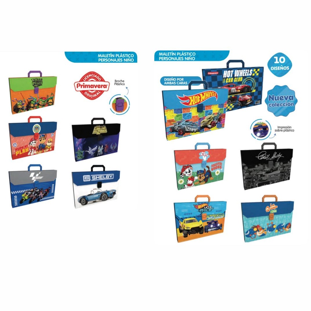 Carpeta maletin prim. Plastico niño