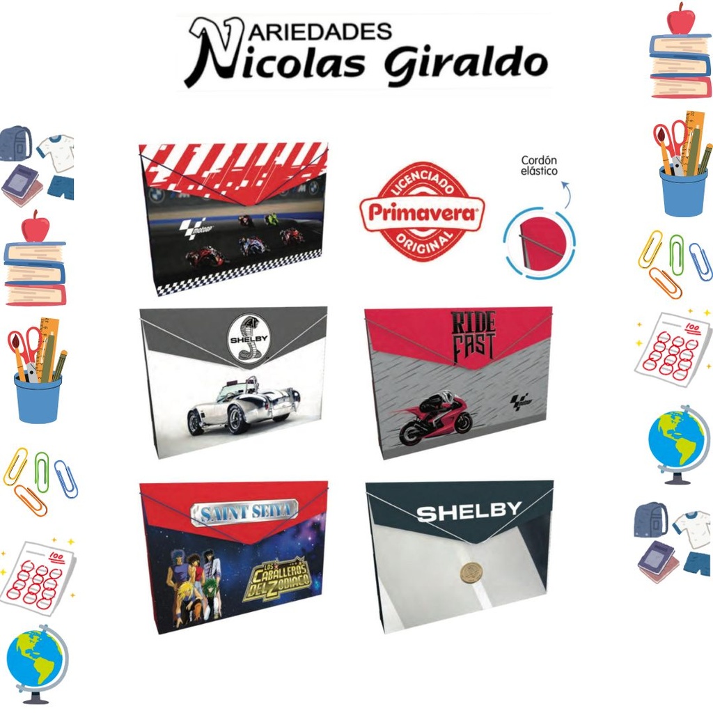 Carpeta primavera plastica fuelle juvenil niño