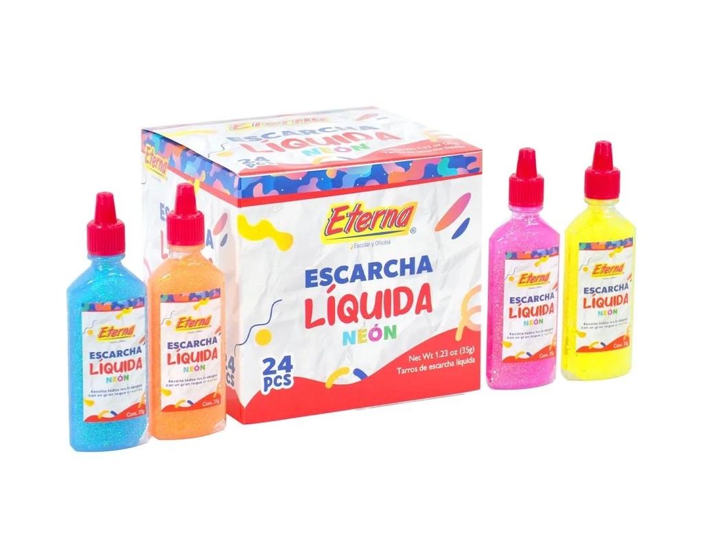 Escarcha liquida colores neon x35ml caja x24