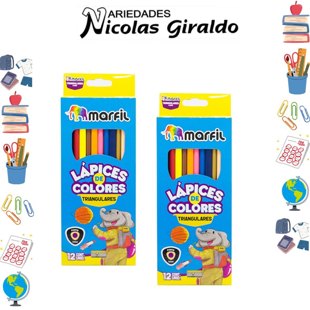 Color marfil triangular x12