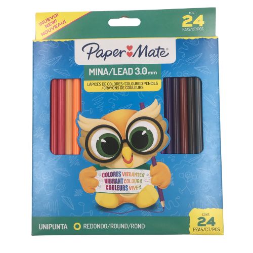 Color paper mate largo mina delgada unipunta x24 piezas