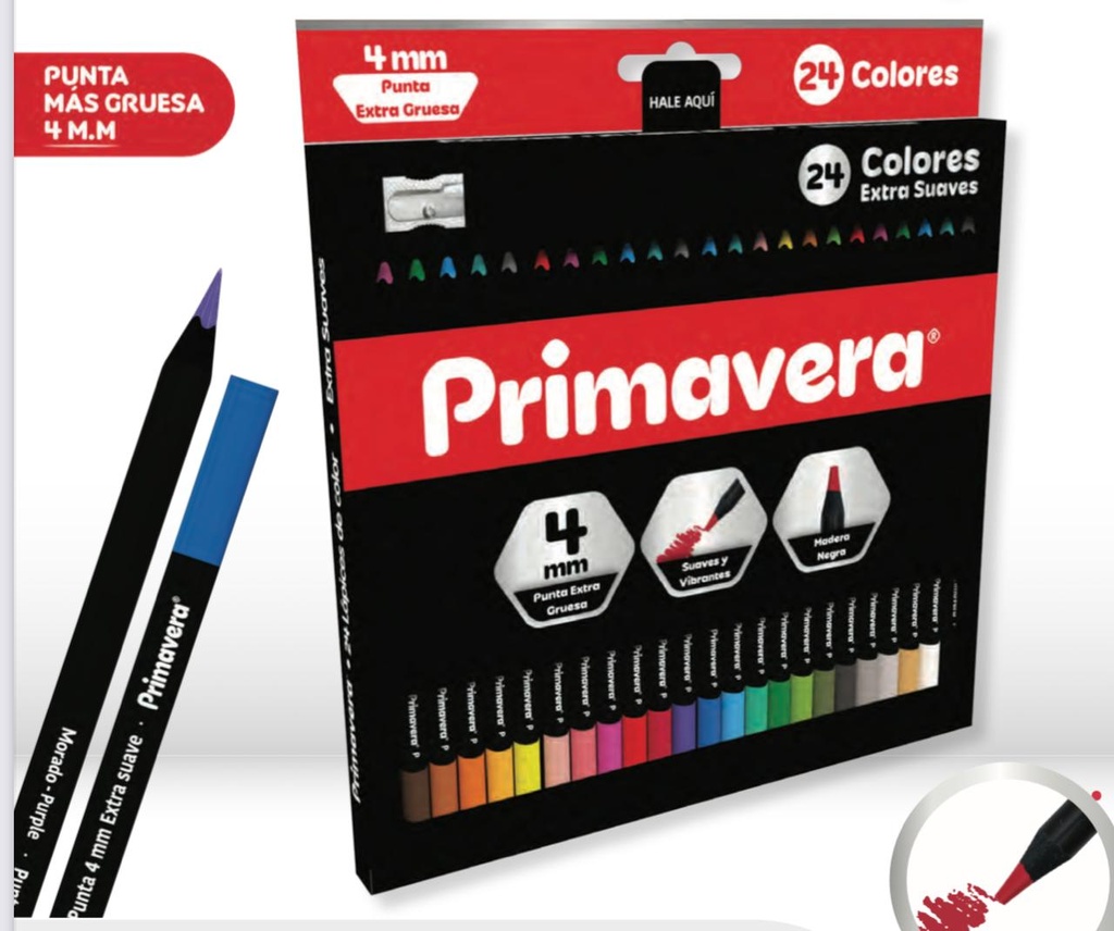Color primavera black unipunta x24