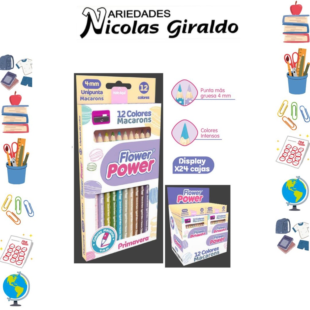 Color primavera macarron x12