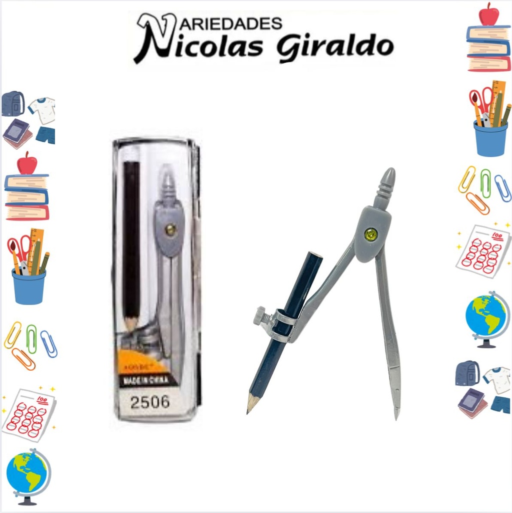 Compas sencillo en caja x12