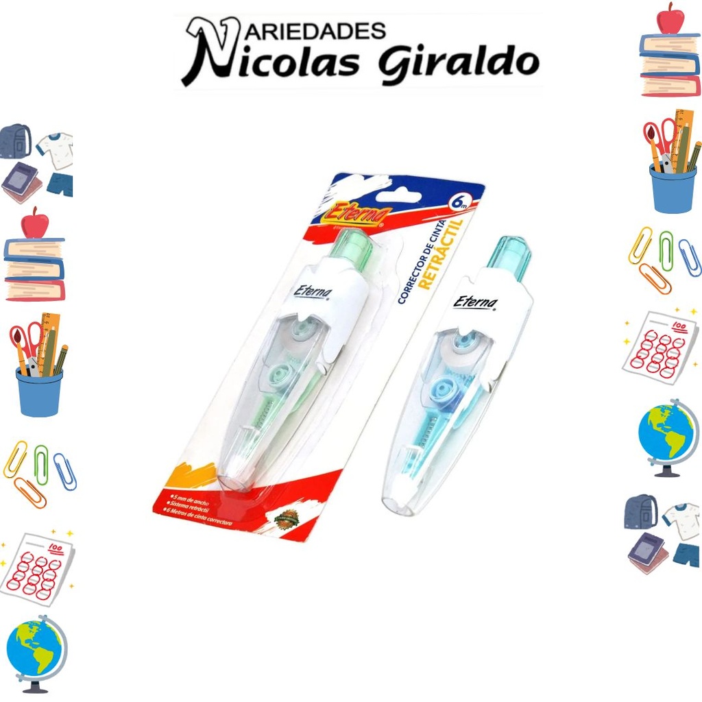 Corrector eterna en cinta retractil