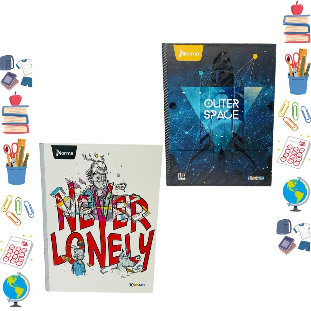 Cuaderno xpresarte dura book 100 H masculino raya