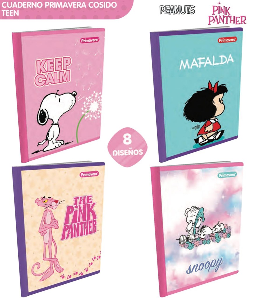 Cuaderno cosido prim. 100 H rayas mujer