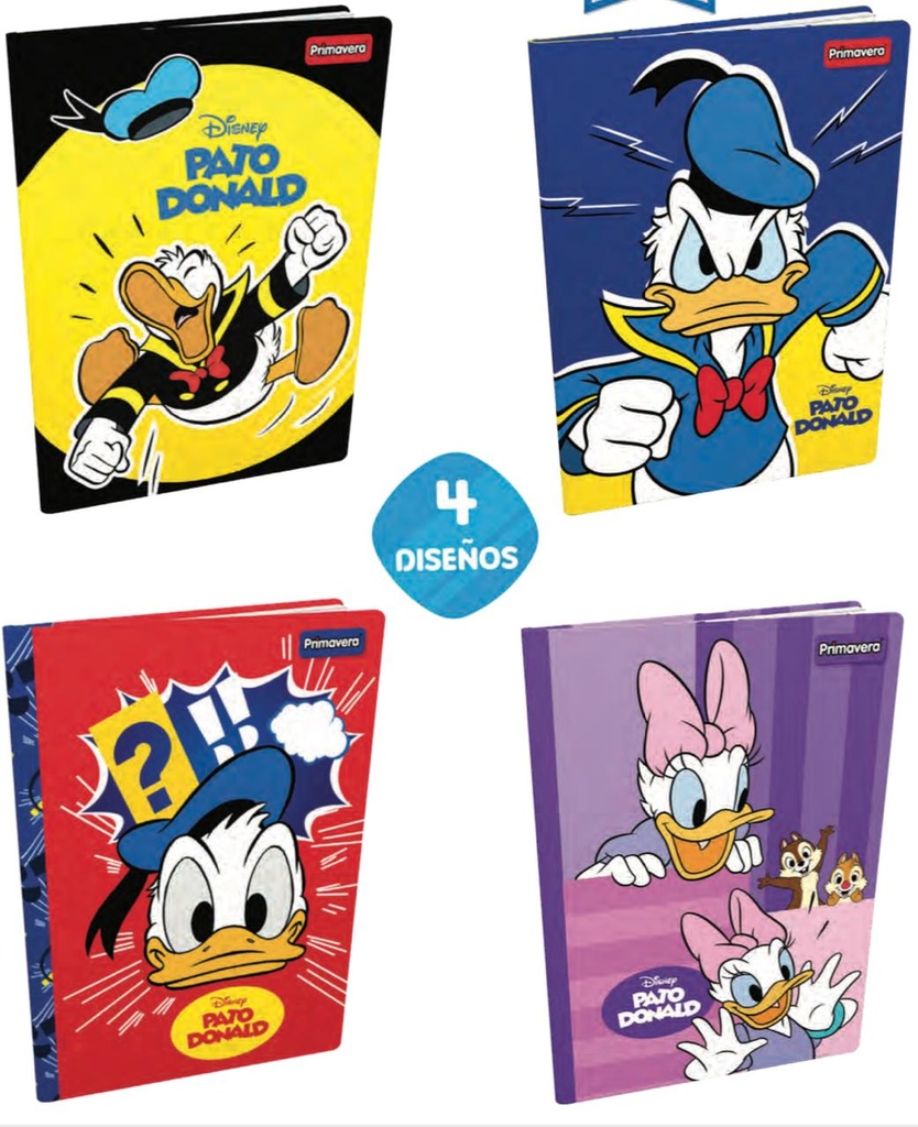 Cuaderno cosido prim. P.dura100 H cuadro donald