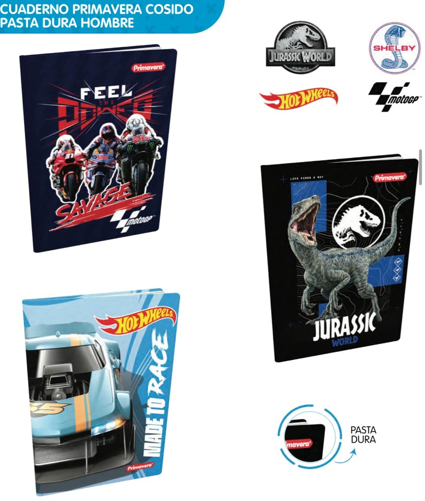 Cuaderno cosido prim. p.dura100 H cuadro machine