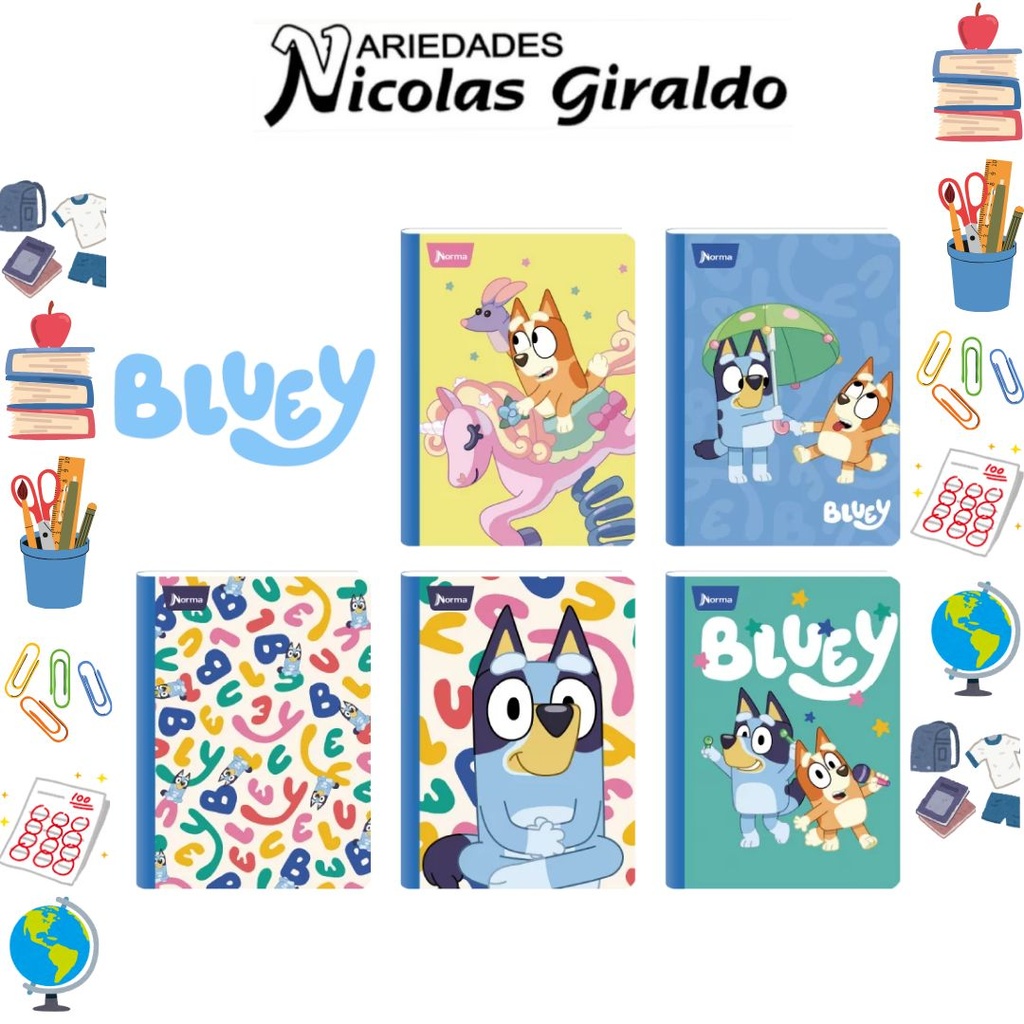 Cuaderno norma gama media bluey 100H raya