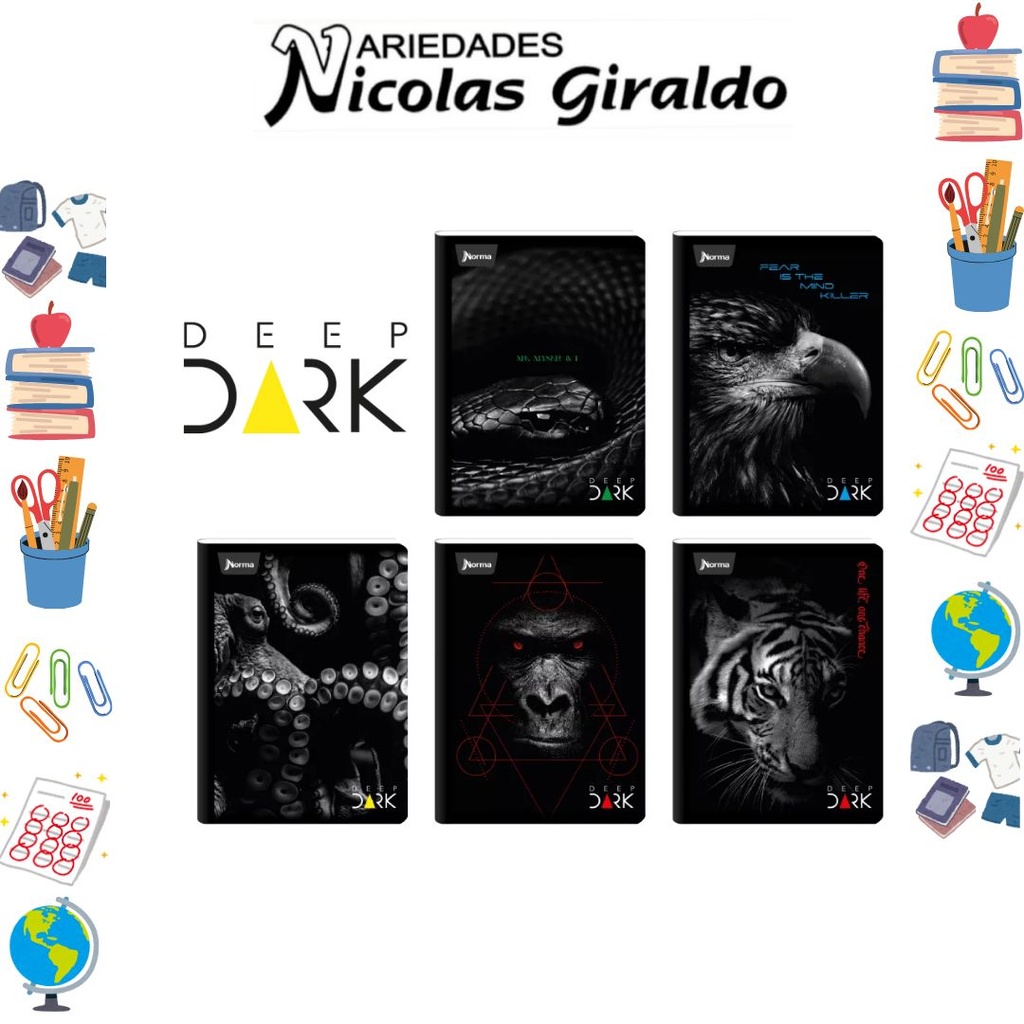 Cuaderno norma gama media dark 100H cuadro