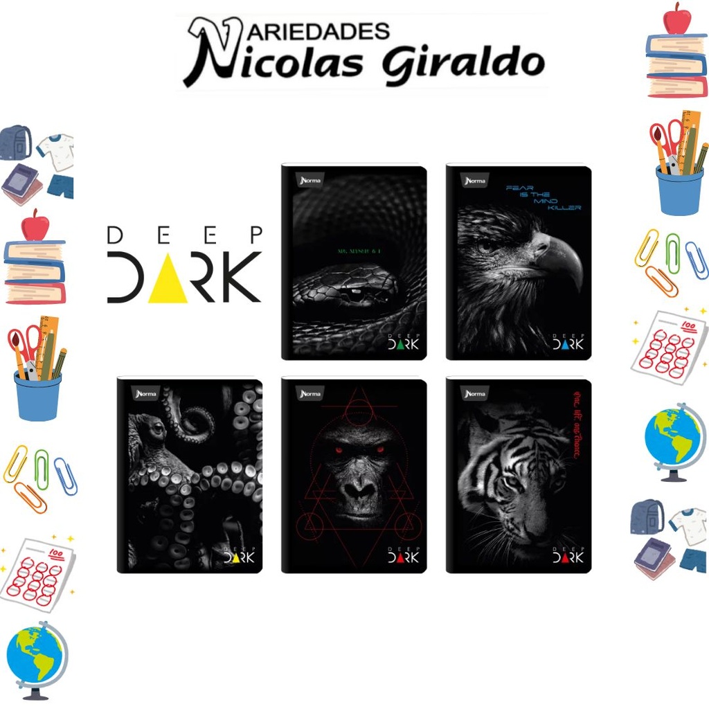 Cuaderno norma gama media dark 100H raya