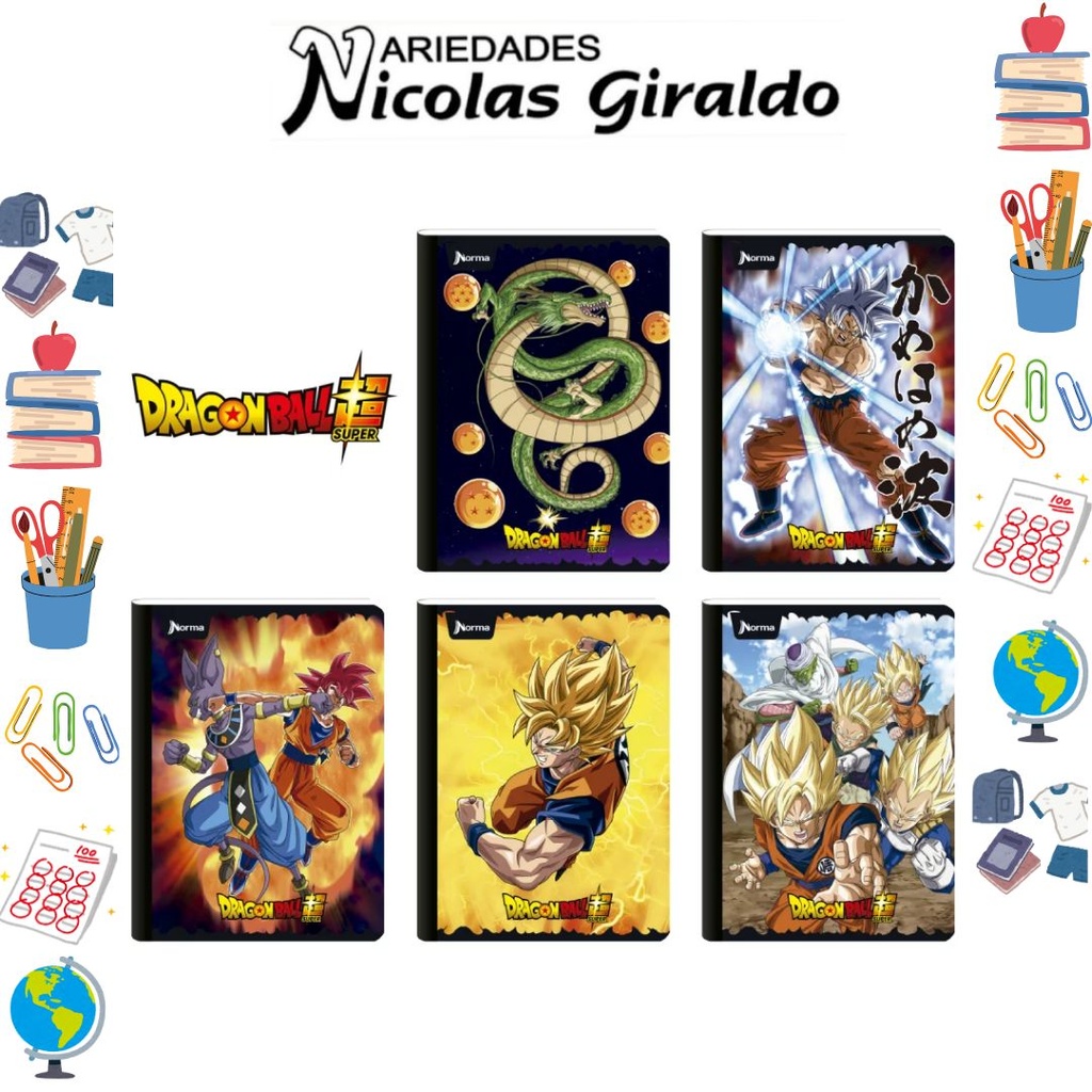 Cuaderno norma gama media dragonball 100H cuado