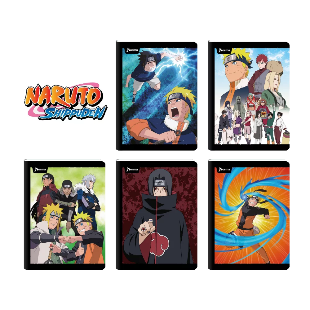 Cuaderno norma gama media naruto 100H raya