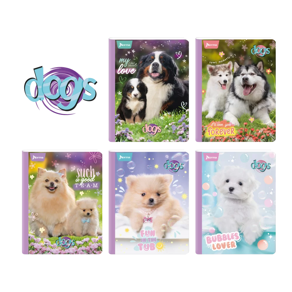 Cuaderno norma gama media perros 100H raya