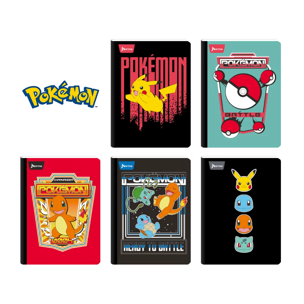 Cuaderno norma gama media pokemon 100H cuadro