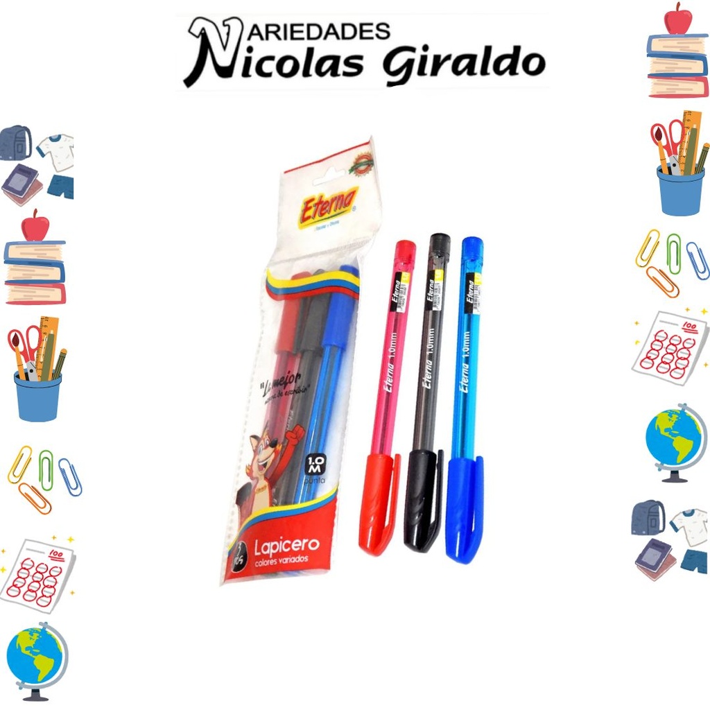 Lapicero eterna bolsa x3
