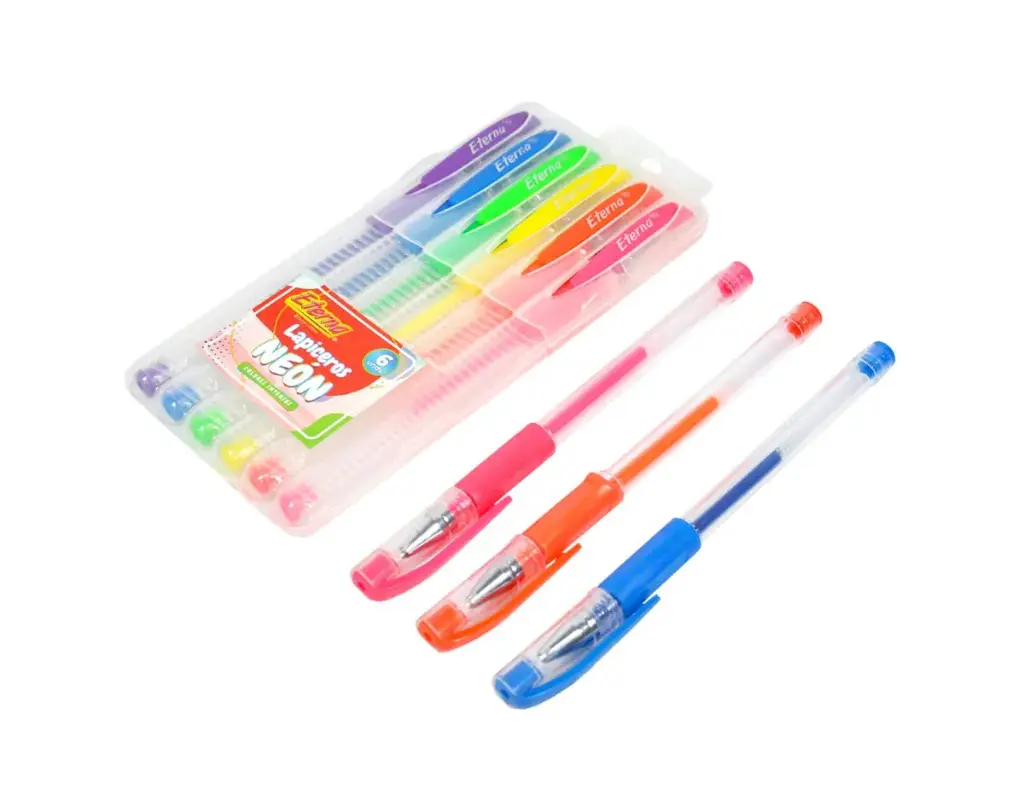 Lapicero eterna gel neon x6 