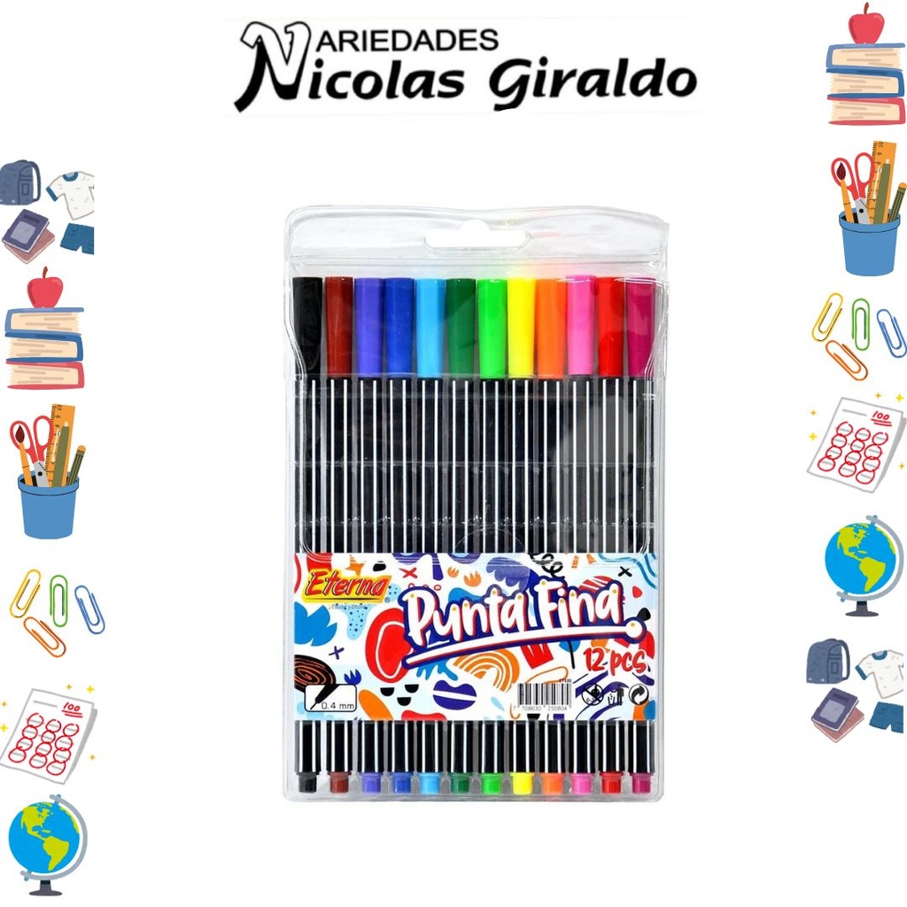 Lapicero eterna tinta mojada x12