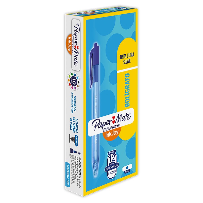 Lapicero kilometrico rectratil azul .7 x12