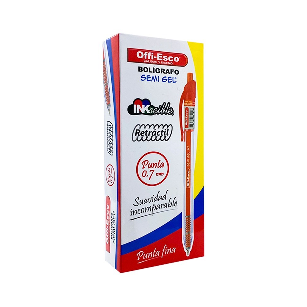 Lapicero offi-Esco tapa rojo x12