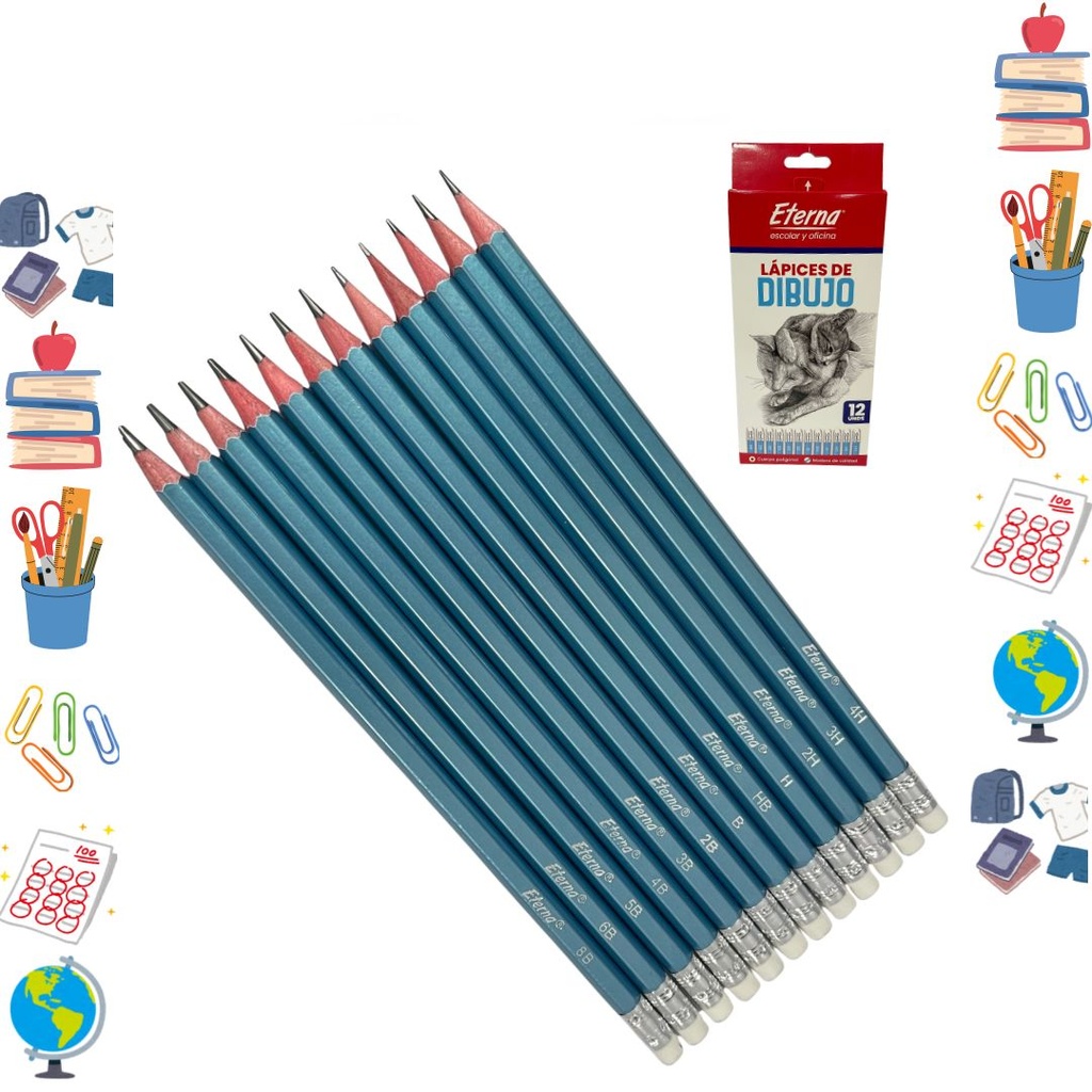 Lapiz dibujo eterna x12