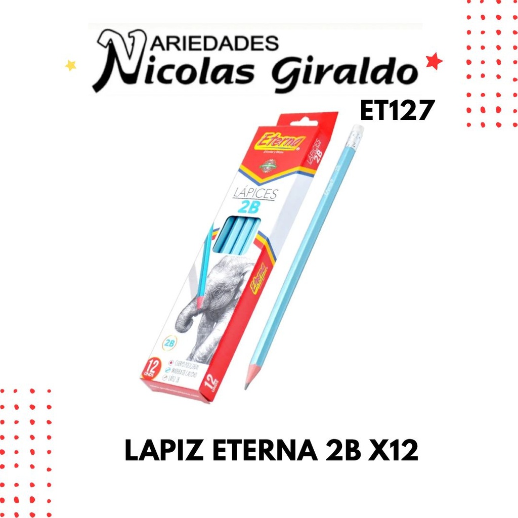 Lapiz eterna 2b x12