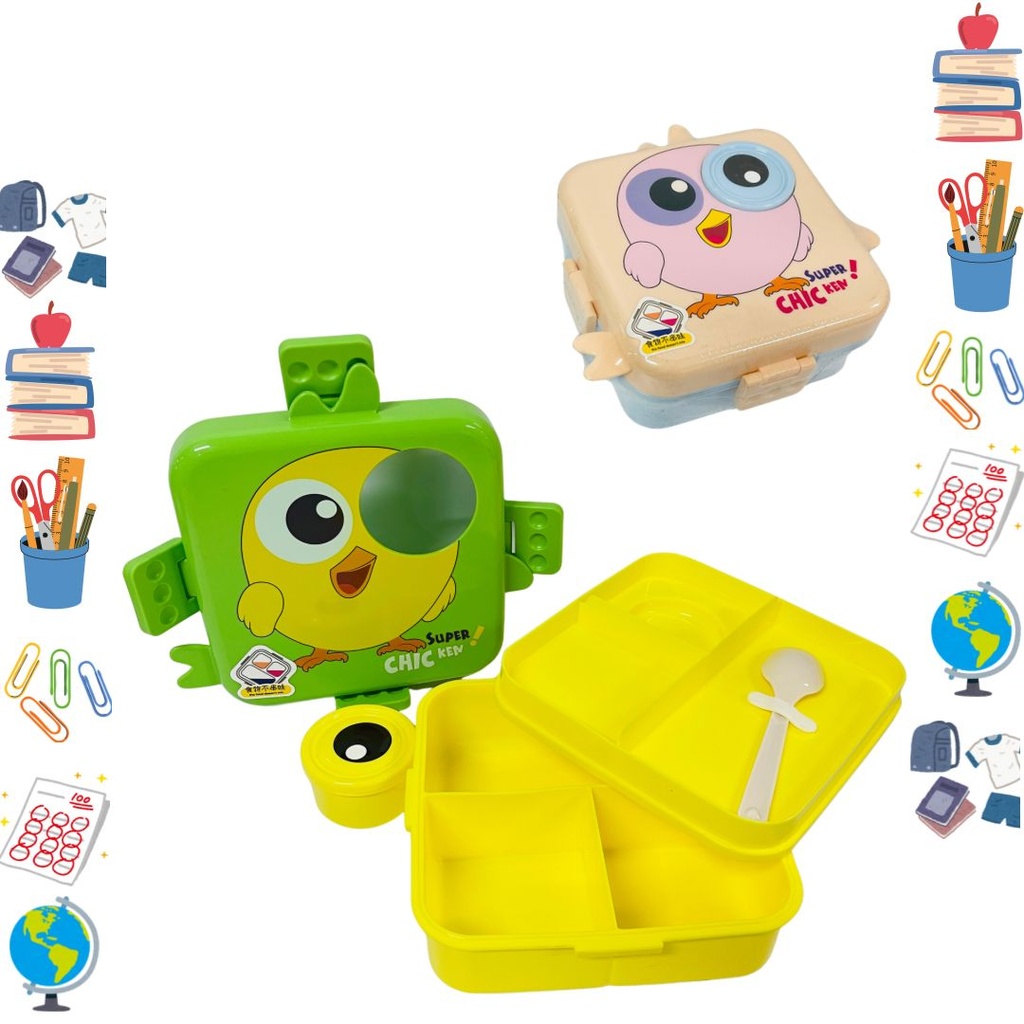 Lonchera plastica pollos