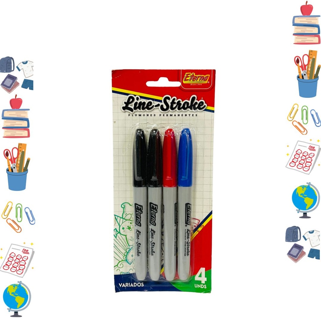 Marcador delgado x4 eterna